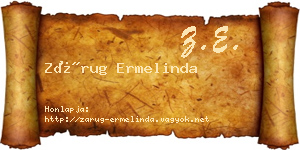 Zárug Ermelinda névjegykártya